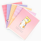 Тетрадь в клетку, 48 л., А5, на скрепке, блок №1 «Котик с лапками» МИКС - Фото 2