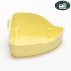 Туалет угловой для кроликов и хорьков "Пижон", 24 х 18 х 11 см, жёлтый - Фото 1