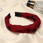 Ободок для волос «Берит», сердца, 3 см, красный - Фото 1