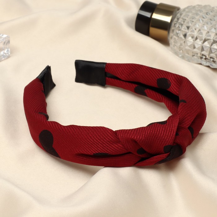 Ободок для волос «Берит», сердца, 3 см, красный - Фото 1