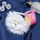 Ободок для волос «Малышка», цветок острые лепестки, 0.9 см, белый - Фото 3