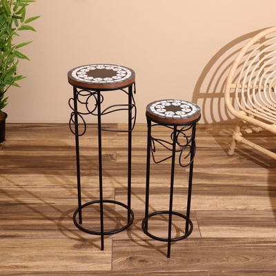 Подставка для цветов «Старс» (набор 2 шт.), диаметр 25 и 20 см