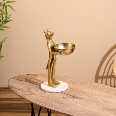 Конфетница «Волк угощает», алюминий, 20×25×42 см