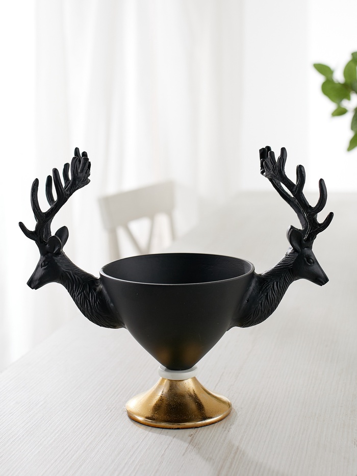 Конфетница «Олени», 30×14.5×24 см, алюминий