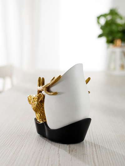 Конфетница «Олень», 14×6.5×14 см, алюминий