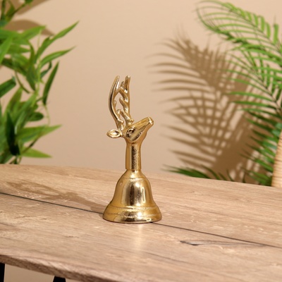 Колокольчик «Олень», 7.5×7.5×19 см, алюминий