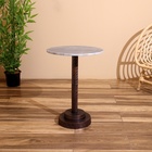 Стол кофейный 41х41х55 см, алюминий/мрамор - фото 9960499