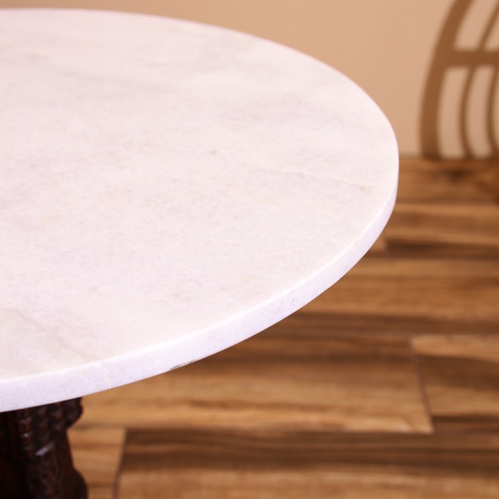 Стол кофейный 41х41х56 см, алюминий/мрамор