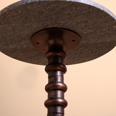 Стол кофейный 41х41х57 см, алюминий/мрамор