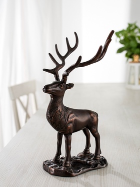 Сувенир «Олень», 17×16×34 см, алюминий