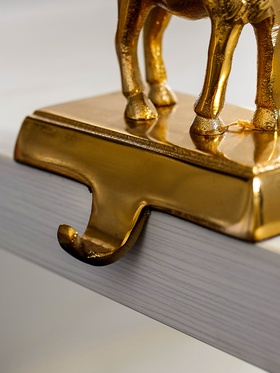 Сувенир с крючком «Олень», 12×9×18 см, алюминий