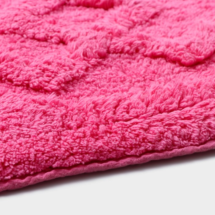 Коврик для ванны Доляна «Нежность», 40×60 см, цвет розовый
