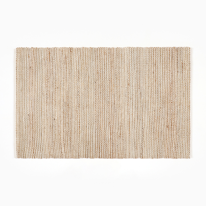 Ковер «Этель» Natural, 120×180 см, 40%хлопок/ 60% джут, 2000 г/м² - Фото 1