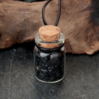 Сувенир-бутылка с натуральными камнями "Обсидиан", 3 х 2 см - Фото 2