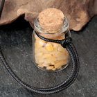 Сувенир-бутылка с натуральными камнями "Желтый Нефрит", 3 х 2 см - Фото 3