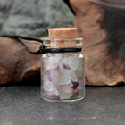 Сувенир-бутылка с натуральными камнями "Флюорит", 3х2см - фото 321570076
