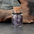 Сувенир-бутылка с натуральными камнями "Аметист", 3х2см - фото 300917458