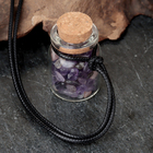 Сувенир-бутылка с натуральными камнями "Аметист", 3х2см - Фото 3
