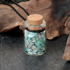 Сувенир-бутылка с натуральными камнями "Амазонит", 3х2см - Фото 2