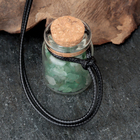 Сувенир-бутылка с натуральными камнями "Зеленый Авантюрин", 3х2см - Фото 3