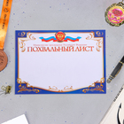 Похвальный лист "Символика РФ" горизонтальный, с золотом, бумага, А4 - фото 300917609