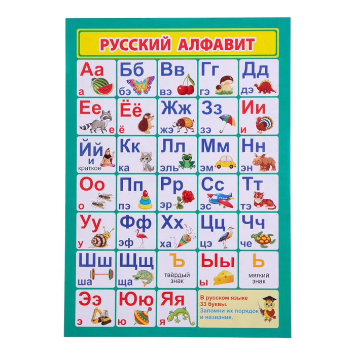 Плакат "Русский алфавит" А4 - Фото 1