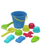 Набор игрушек для песочницы «Непоседа», 11 предметов: ведро, лопатка, грабельки, 8 формочек - Фото 1