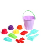 Набор игрушек для песочницы «Непоседа», 11 предметов: ведро, лопатка, грабельки, 8 формочек - Фото 13