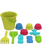 Набор игрушек для песочницы «Непоседа», 11 предметов: ведро, лопатка, грабельки, 8 формочек - Фото 3