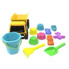 Набор игрушек для песочницы с самосвалом «Дюна», 12 предметов, МИКС - Фото 2