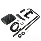 УЦЕНКА Душевая система ZEIN Z3869, смеситель, тропическая и ручная лейка, алюминий, черная 10527935