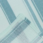 Полотенце вафельное Полоса голубой 35х60см, 120г/м, хл 100% - Фото 4