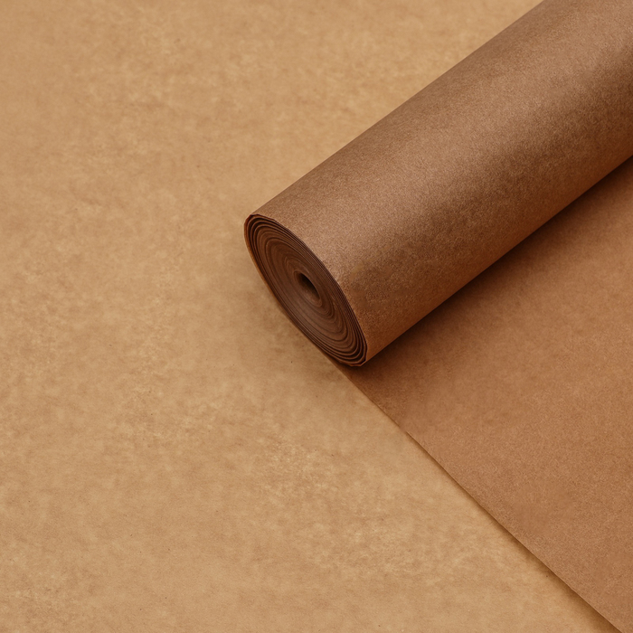 Пергамент силиконизированный, коричневый, жиростойкий, 36 см х 50 м - Фото 1