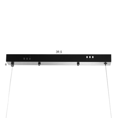 Светильник «Вихрь» LEd=38 Вт 6000К чёрный 100×18-110 см