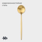 Ложки столовые Magistro «Фолк», длина 21.5 см, набор 6 шт., нержавеющая сталь, золотистые - Фото 2