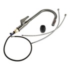 Смеситель для кухни ZEIN Z3780, однорычажный, вытяжной излив, аэратор 2 режима, графит - Фото 13