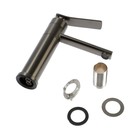 Смеситель для раковины ZEIN Z3804, дизайнерский, однорычажный, картридж 35 мм, черный - Фото 10