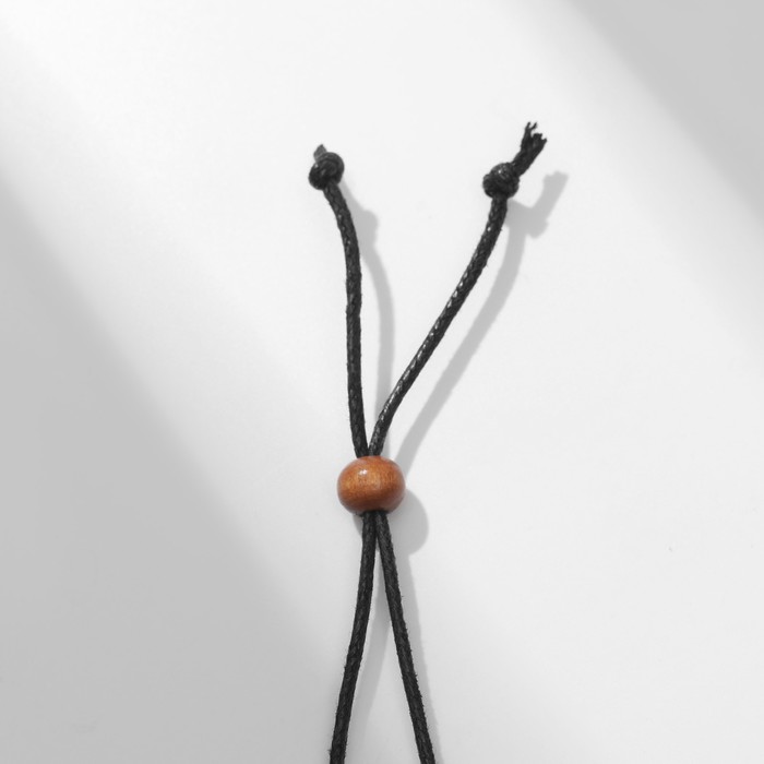 Кулон на шнурке «Унисекс» крест с бусинами, длина регулируемая, 35 см