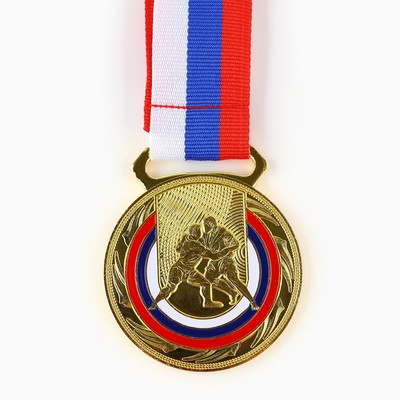 Медаль тематическая 195 «Борьба», золото, d = 5 см
