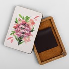 Игольница магнитная «Лилии», 8 × 5,5 см, цвет белый - фото 24035252