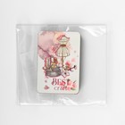 Игольница магнитная «Швейные принадлежности», 8 × 5,5 см, цвет белый - фото 24035269