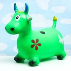 Игрушка - прыгун детская "Коровка" резиновая надувная, 50х29см, зеленая - фото 3879546