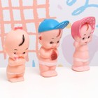 Игрушка-пищалка для купания в ванне «Пупсы» 3 шт., резиновые, 10 см - Фото 1