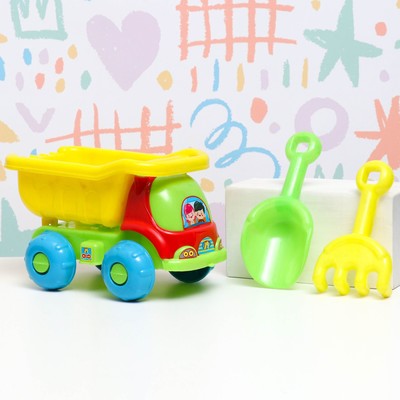 Набор детский "Грузовик": 3 игрушки для песочницы, пластик, микс