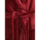 Халат мужской с капюшоном, размер 46, цвет бордовый - Фото 11