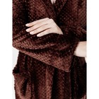 Халат женский с капюшоном, размер 46, цвет шоколад - Фото 6