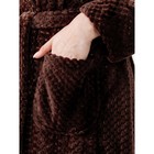 Халат женский с капюшоном, размер 46, цвет шоколад - Фото 7
