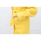 Халат детский с капюшоном, рост 158 см, цвет лимон - Фото 3