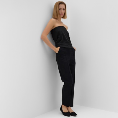 Брюки женские зауженные MINAKU: Casual Collection, чёрные, размер 50