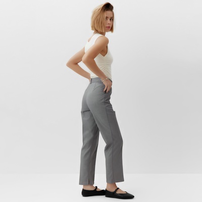 Брюки женские зауженные MINAKU: Casual Collection, серые, размер 48